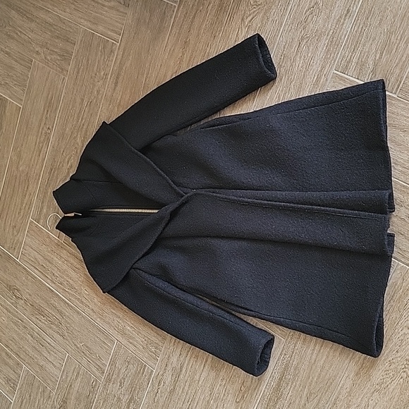 Club Monaco Black Boucle Wool Coat XS - Picture 4 of 12